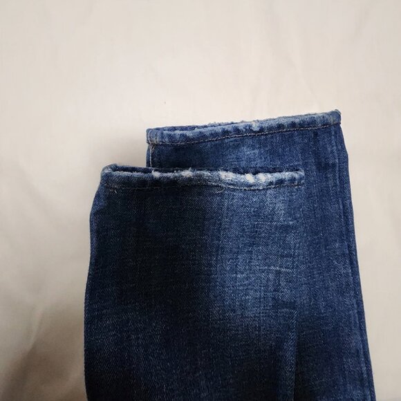 Diesel Distressed Front Sequin Low Rise Liv Straight Leg Jeans - Picture 3 of 5